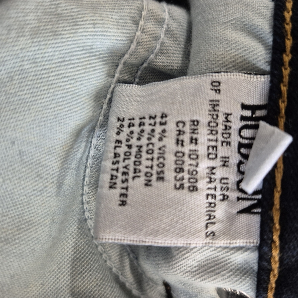 Hudson Flare Stretch Denim Dark Wash Jeans Size 30 - Picture 7 of 9